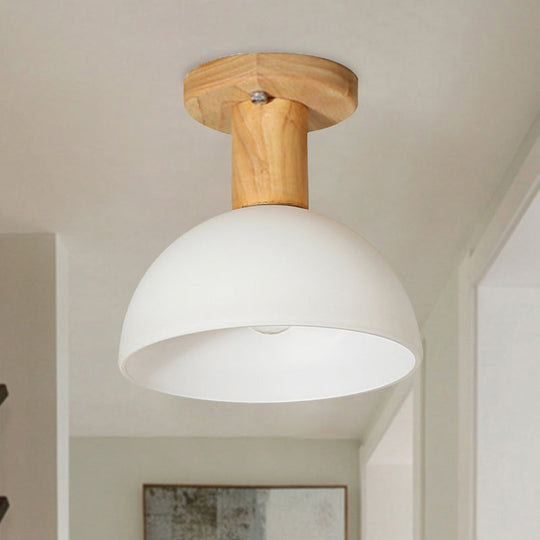 Sleek LED Ceiling Mount Light with Frosted Glass Shade - Ideal for Stairs and Kitchens