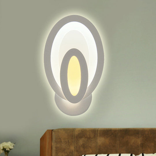 White Led Wall Sconce For Modern Bedroom And Living Room Design