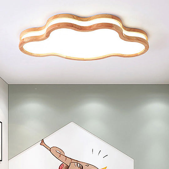 Nordic Style Acrylic White Led Ceiling Lamp For Kids Bedroom - Sky Mount Light / Cloud