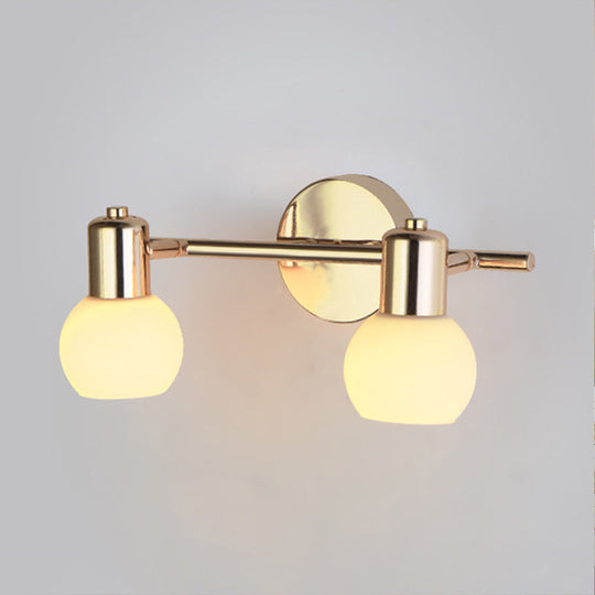 2/3 Bulbs Bubble Shade Wall Sconce Lighting For Modern Bedrooms In Brass 2 /