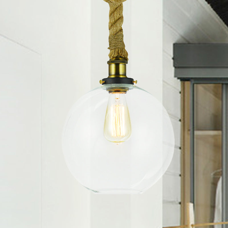 Modern Transparent Glass Pendant Light with Industrial Style - Ideal Kitchen Ceiling Fixture