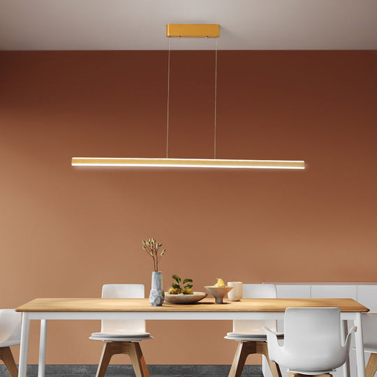 Aluminum Led Triangular Prism Pendant Lamp For Dining Room - Simple And Stylish Island Light