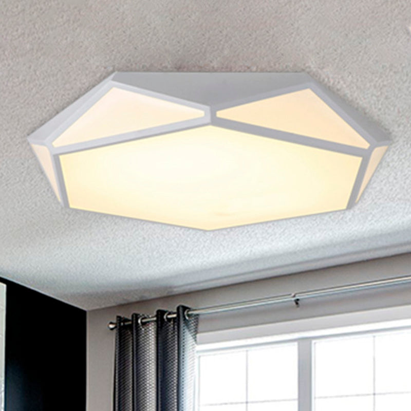 Hexagonal LED Flush Mount Ceiling Light for Modern Restaurants