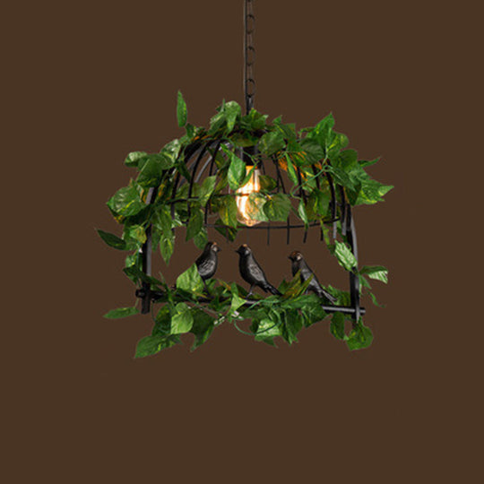 Industrial Metal Island Pendant Light - Black Hanging Lamp 1 /