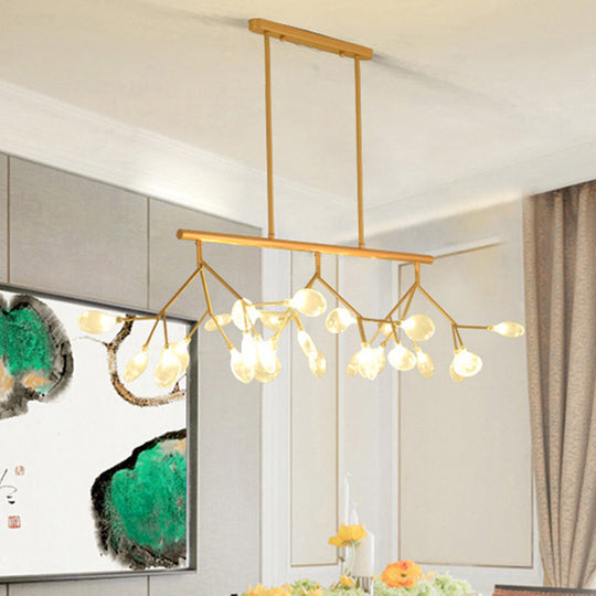 Contemporary Metal Pendant Lighting With Round Canopy For Bedroom - Island Branch Design