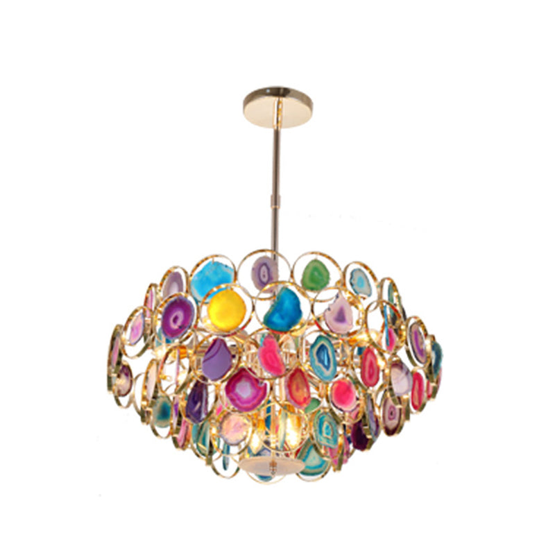 Contemporary Firefly Metal Pendant Light With Round Canopy For Living Room - Island Lighting