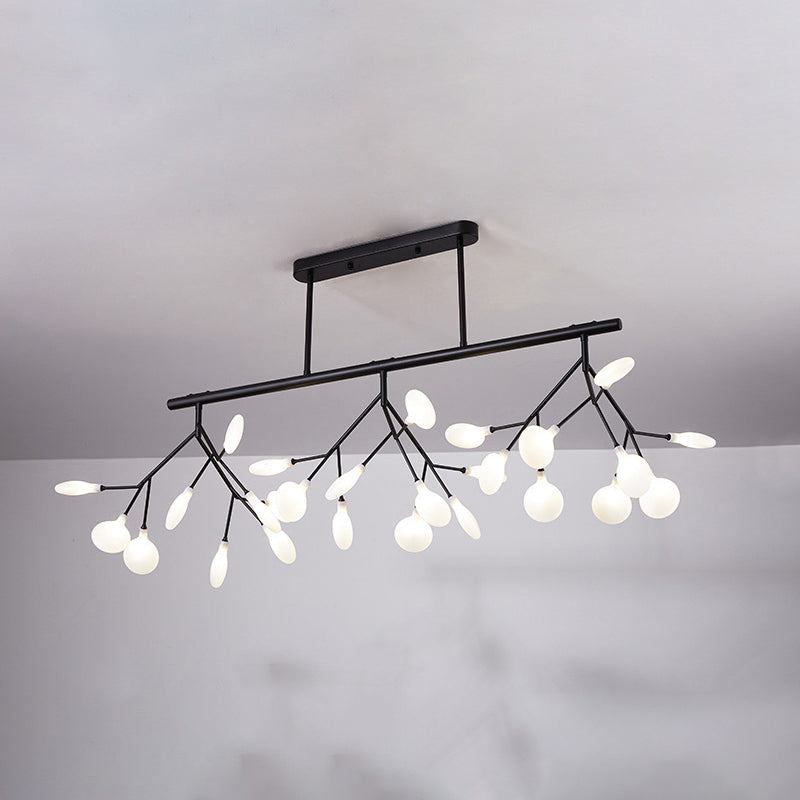 Modern Acrylic Firefly Island Pendant Ceiling Lights For Dining Room 27 Black / White