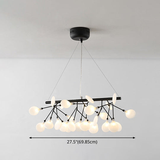 Ultra-Modern Linear Firefly Pendant Lighting: Acrylic Billiard Light For Living Room