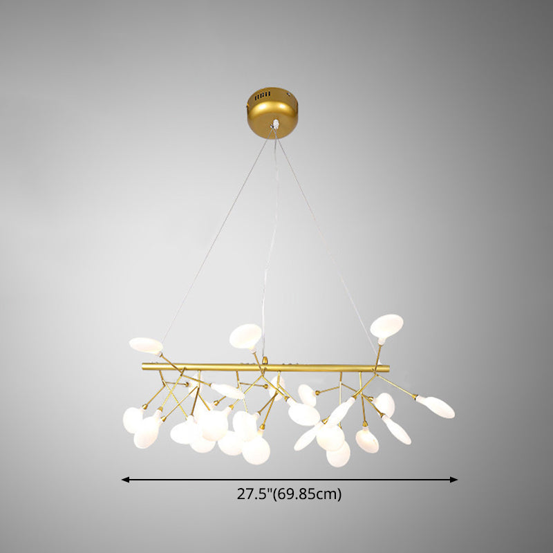 Ultra-Modern Linear Firefly Pendant Lighting: Acrylic Billiard Light For Living Room