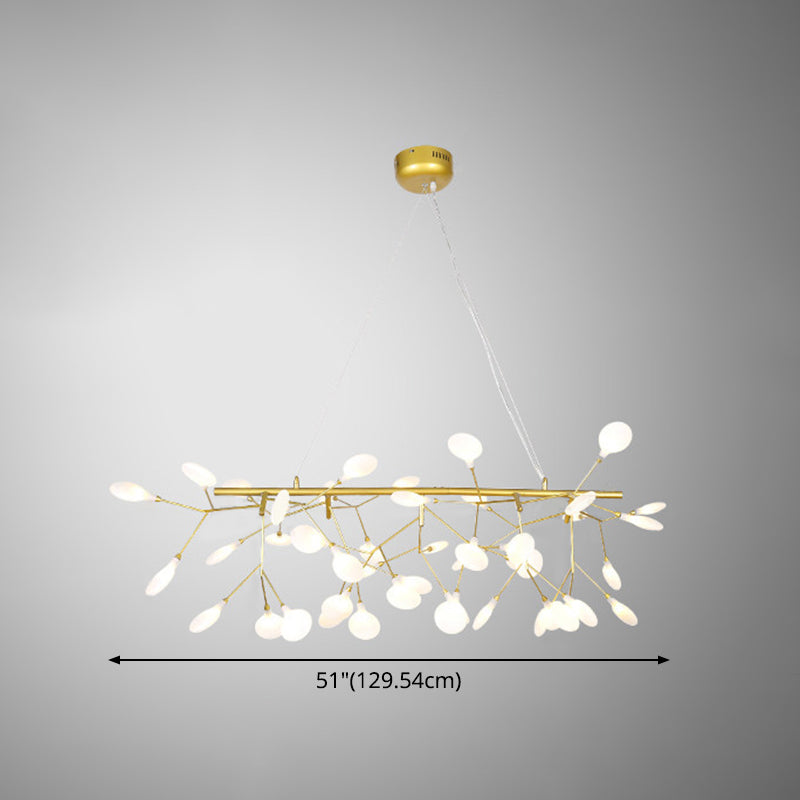 Ultra-Modern Linear Firefly Pendant Lighting: Acrylic Billiard Light For Living Room