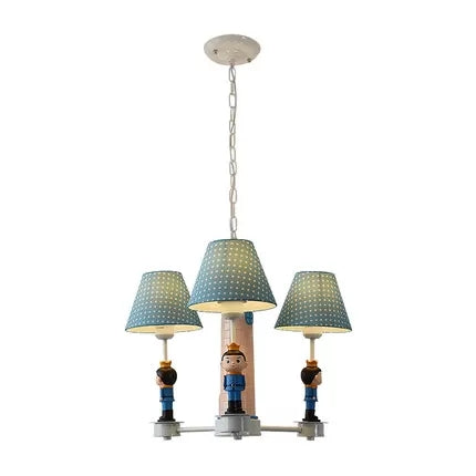 Modern Plaid Shade Chandelier With 3 Lights And Kid-Friendly Hanging Lamp Perfect For Bedrooms