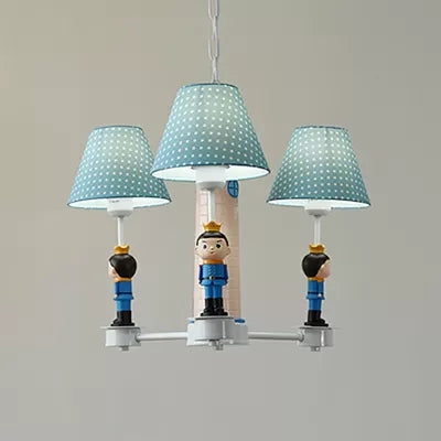 Modern Plaid Shade Chandelier With 3 Lights And Kid-Friendly Hanging Lamp Perfect For Bedrooms