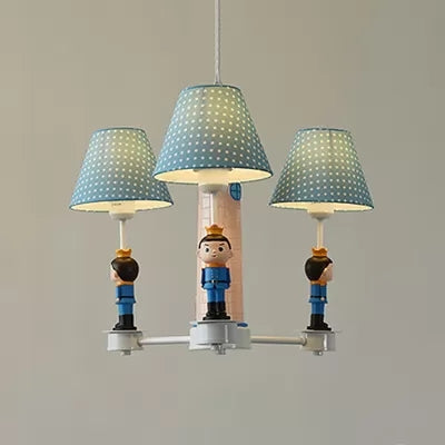 Modern Plaid Shade Chandelier With 3 Lights And Kid-Friendly Hanging Lamp Perfect For Bedrooms