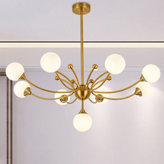 Gold Metallic Plant Chandelier For Modern Living Rooms 9 /