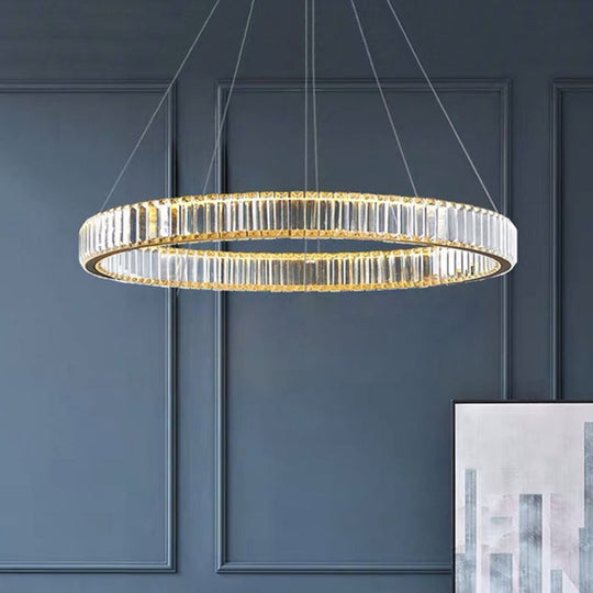 Modern Led Crystal Chandelier For Living Room Suspension Pendant Light