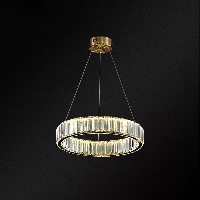 Modern Led Crystal Chandelier For Living Room Suspension Pendant Light Gold / 16 Warm