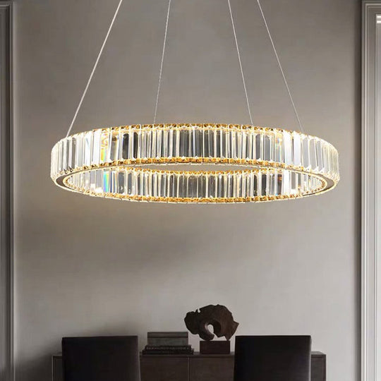 Modern Led Crystal Chandelier For Living Room Suspension Pendant Light