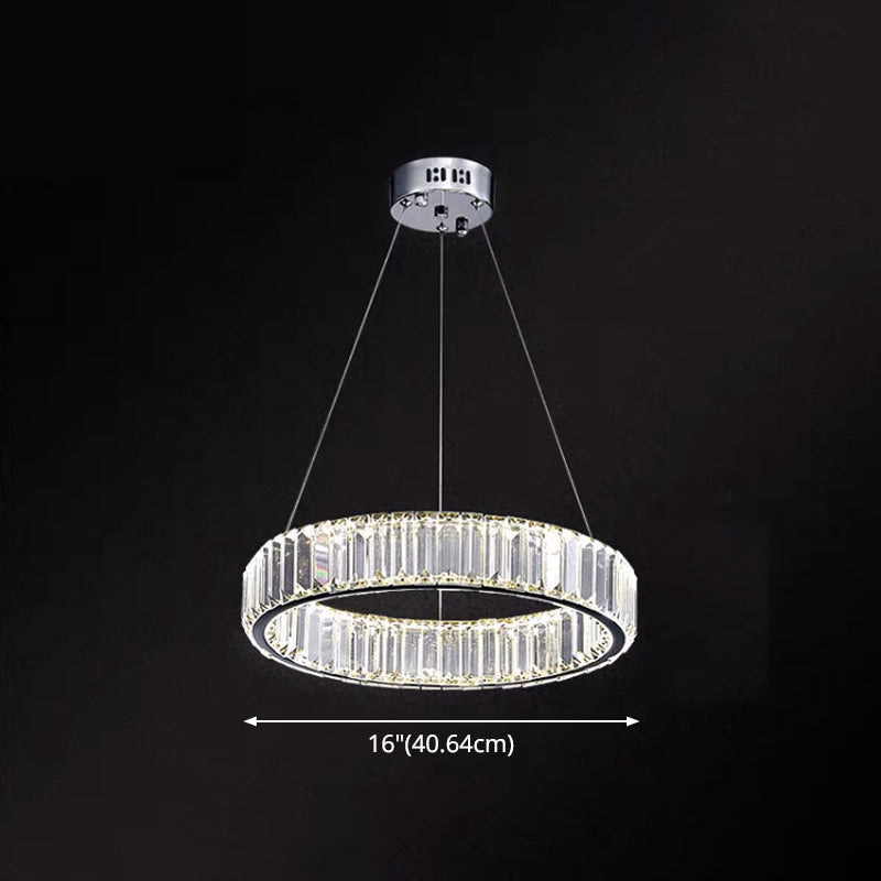 Modern Led Crystal Chandelier For Living Room Suspension Pendant Light