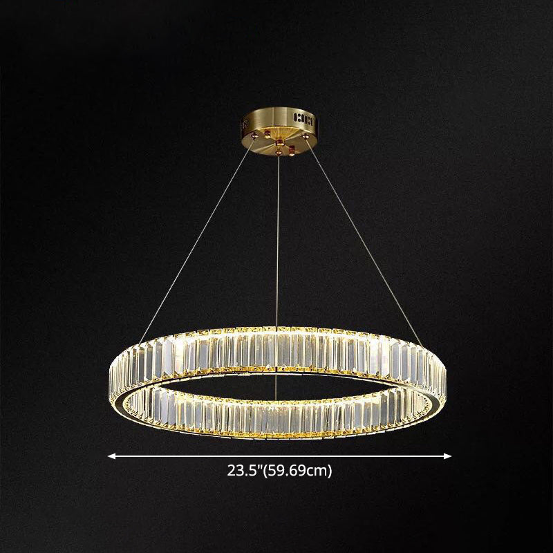 Modern Led Crystal Chandelier For Living Room Suspension Pendant Light