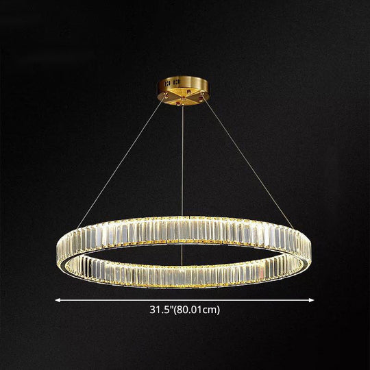 Modern Led Crystal Chandelier For Living Room Suspension Pendant Light