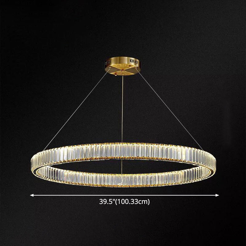 Modern Led Crystal Chandelier For Living Room Suspension Pendant Light