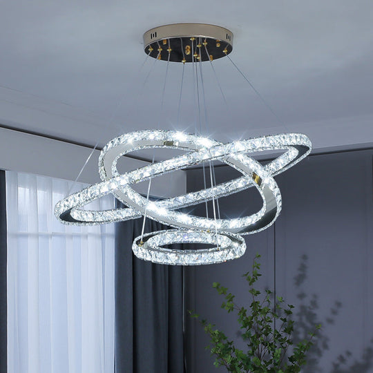 Lampe suspendue moderne en cristal pour salon