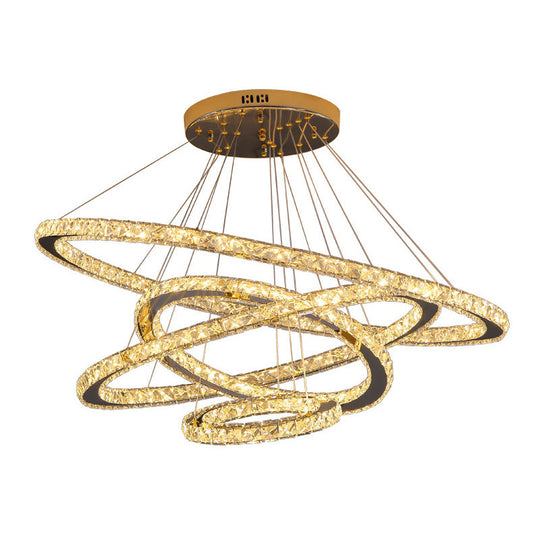 Lampe suspendue moderne en cristal pour salon