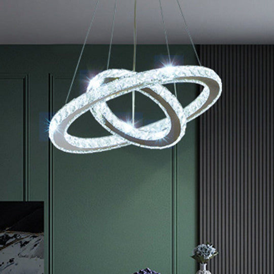 Lampe suspendue moderne en cristal pour salon