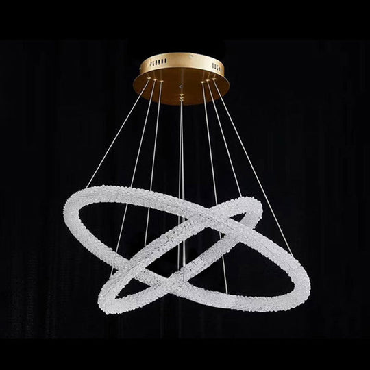 Modern Crystal Circle Chandelier for Restaurants - Pendant Lighting