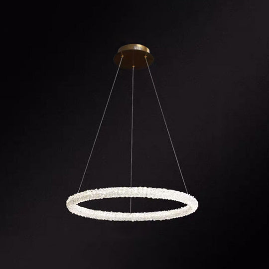 Modern Crystal Circle Chandelier for Restaurants - Pendant Lighting