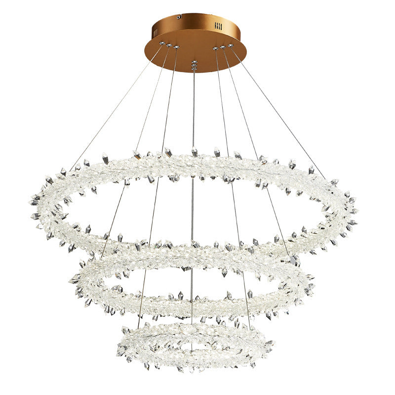 Crystal Flower Chandelier Light for Modern Living Rooms