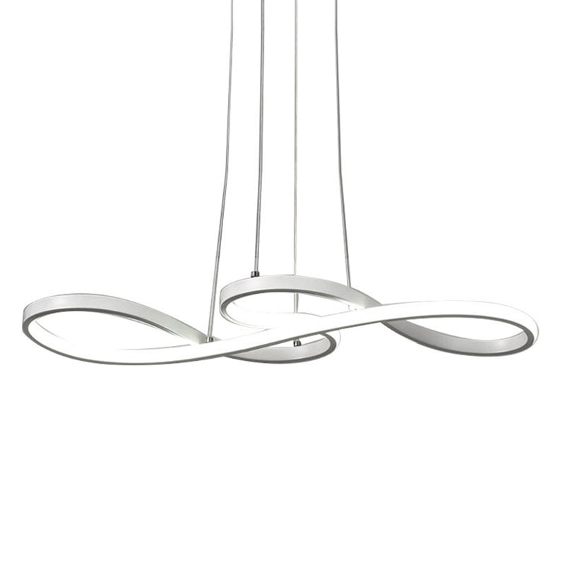 Modern Twisting Chandelier Pendant Light For Restaurants - Elegant Metal Suspended Lighting Fixture