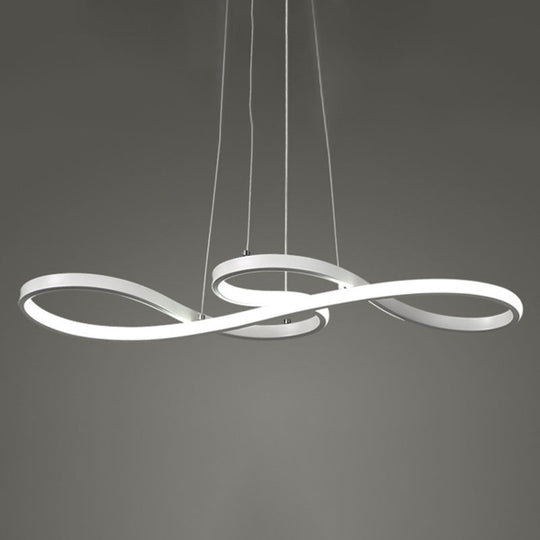 Modern Musical Note Chandelier: Stylish Metal Suspension Light For Restaurants