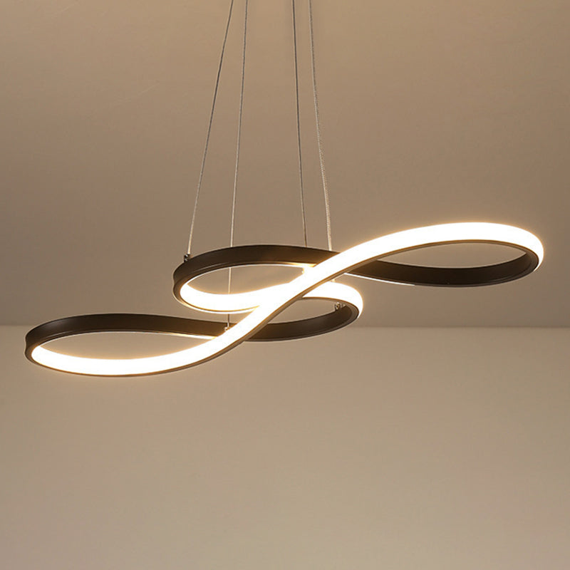 Modern Musical Note Chandelier: Stylish Metal Suspension Light For Restaurants