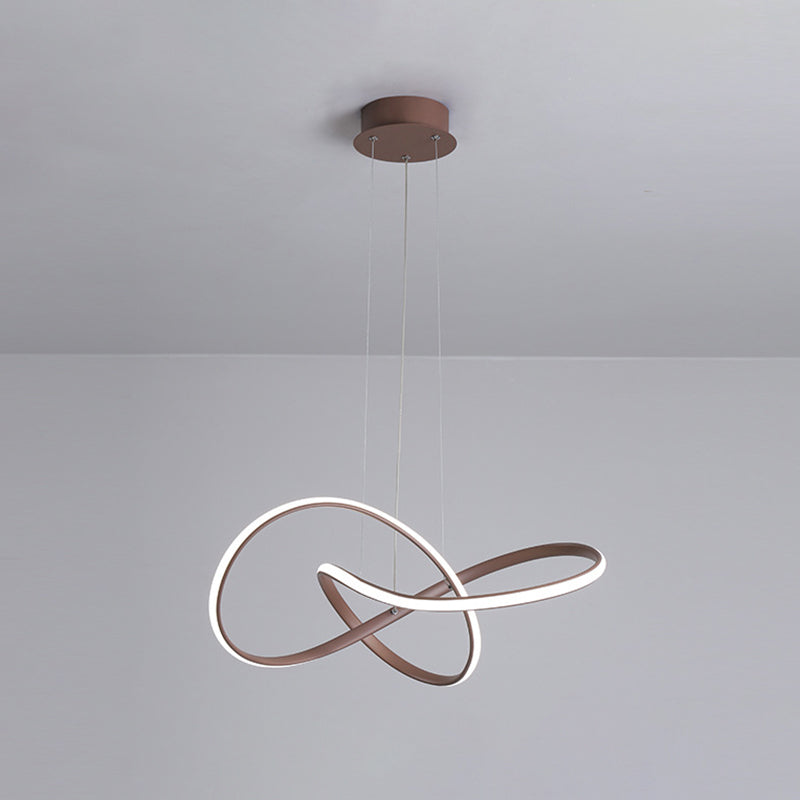 Twisted Metal Chandelier - Modern Simplicity For Living Room Lighting Coffee / 21 Third Gear