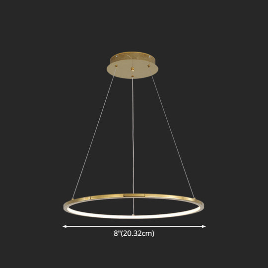 Modern Orbicular Chandelier Lamp - Metallic Simplicity Hanging Light For Living Room