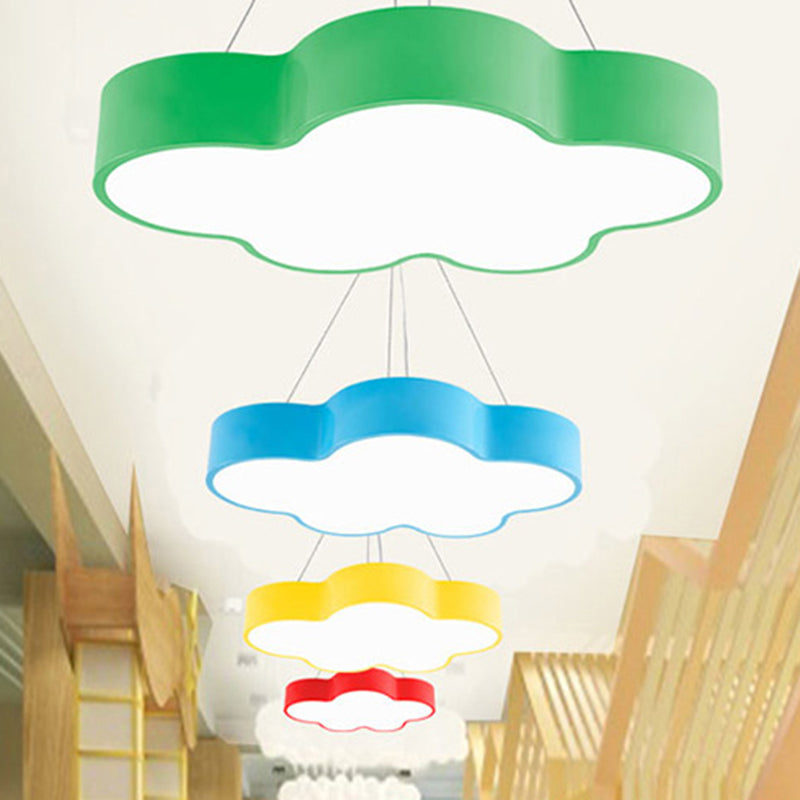 Contemporary Pendant Light With Led Metal Fixture - Ideal For Kindergarten Ceiling Lighting