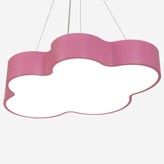 Contemporary Pendant Light With Led Metal Fixture - Ideal For Kindergarten Ceiling Lighting Pink /