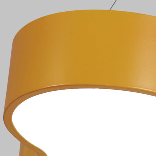 Contemporary Pendant Light With Led Metal Fixture - Ideal For Kindergarten Ceiling Lighting