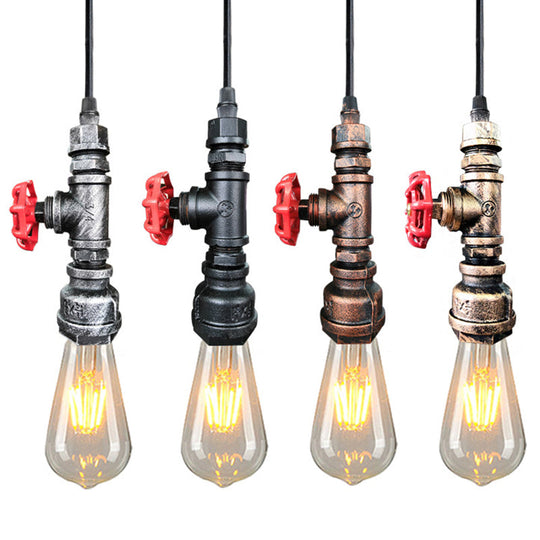 Industrial Metal Pendant Light with Exposed Bulb for Suspended Warehouse Lighting