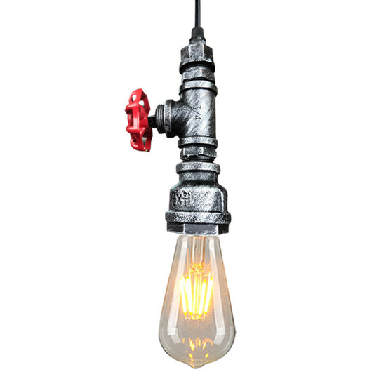 Industrial Metal Pendant Light with Exposed Bulb for Suspended Warehouse Lighting