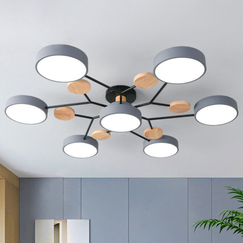 Samantha -  Semi Flush Mount Light Macaron LED Acrylic Semi-Flush Mount Ceiling Fixture