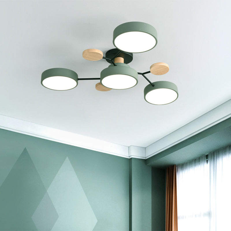 Samantha -  Semi Flush Mount Light Macaron LED Acrylic Semi-Flush Mount Ceiling Fixture