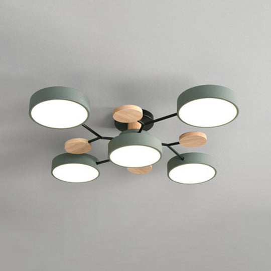 Samantha -  Semi Flush Mount Light Macaron LED Acrylic Semi-Flush Mount Ceiling Fixture