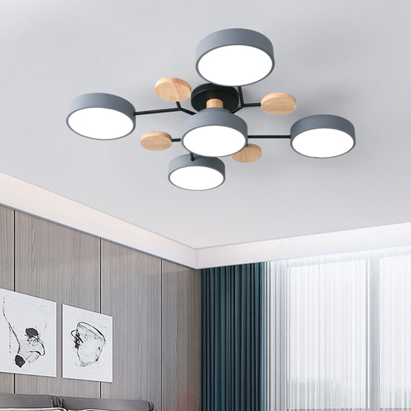 Samantha -  Semi Flush Mount Light Macaron LED Acrylic Semi-Flush Mount Ceiling Fixture