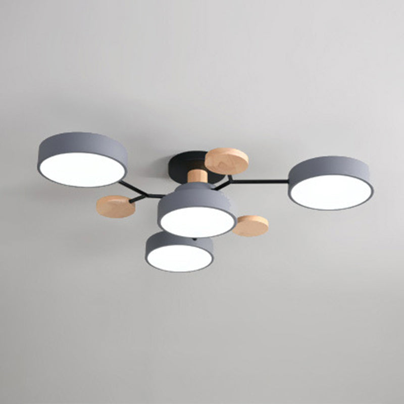 Samantha -  Semi Flush Mount Light Macaron LED Acrylic Semi-Flush Mount Ceiling Fixture