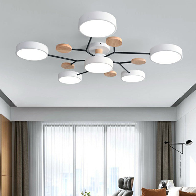 Samantha -  Semi Flush Mount Light Macaron LED Acrylic Semi-Flush Mount Ceiling Fixture