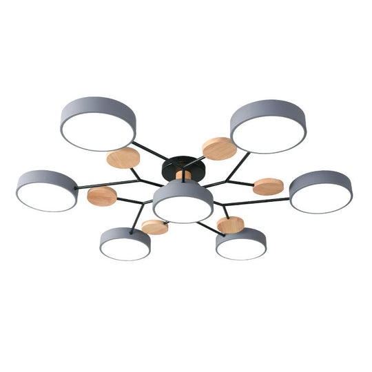 Samantha -  Semi Flush Mount Light Macaron LED Acrylic Semi-Flush Mount Ceiling Fixture