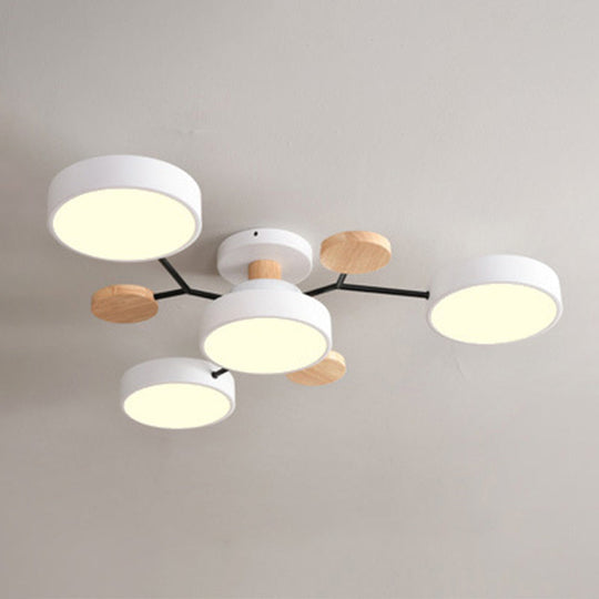 Samantha -  Semi Flush Mount Light Macaron LED Acrylic Semi-Flush Mount Ceiling Fixture