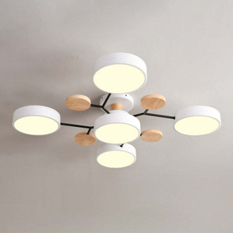 Samantha -  Semi Flush Mount Light Macaron LED Acrylic Semi-Flush Mount Ceiling Fixture